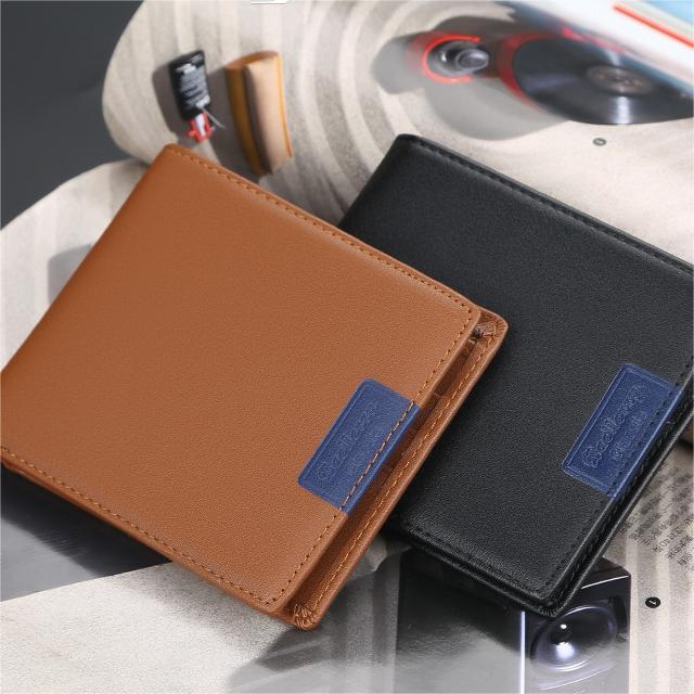 D9163 Men's Fashion Soft Leather Thin Wallet Multi-Card Wallet