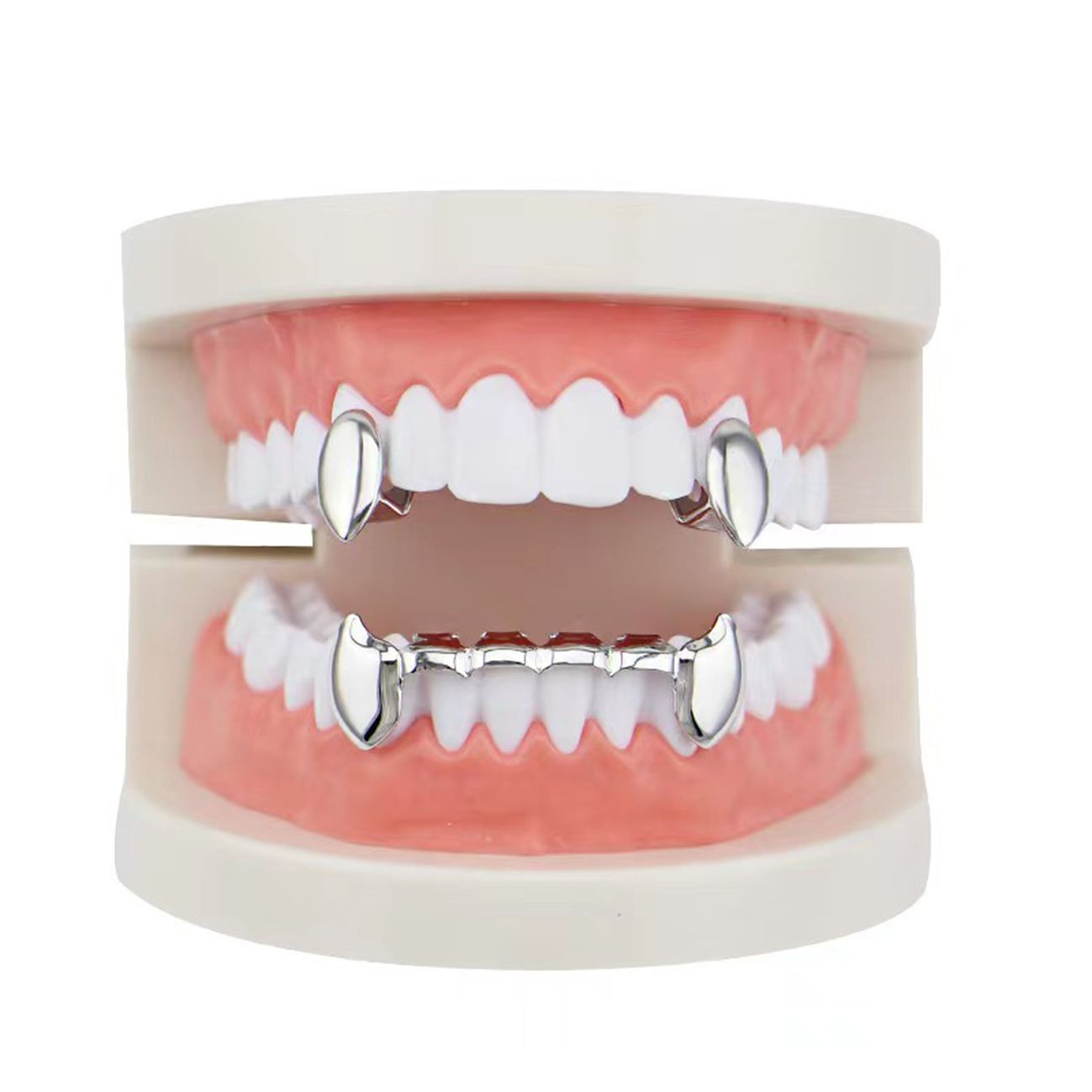 Hiphop shiny hip-hop grillz single canine grillz decorative small tiger teeth set vampire grillz hip-hop teeth grillz tooth grillz gold teeth silver teeth
