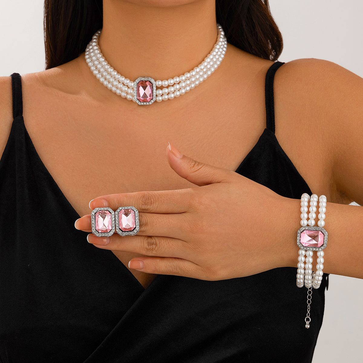 Light luxury high-end pearl necklace set, Christmas gift, friend gift