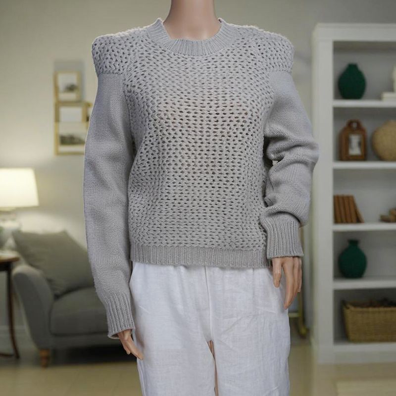 Wool knit Sweater Round Neck Women's Sweater