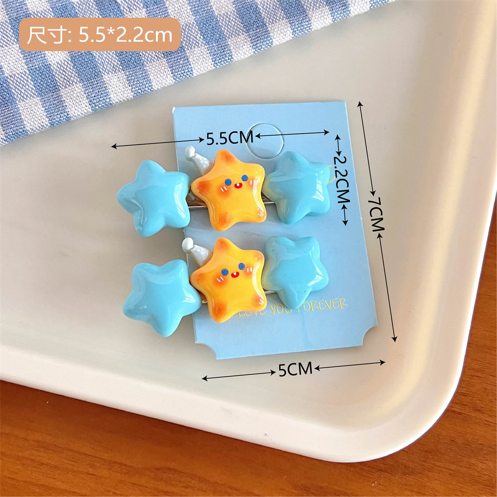 FJ1259 Women Cute Cartoon Star Bear Puppy Hairpin Hair Accessories