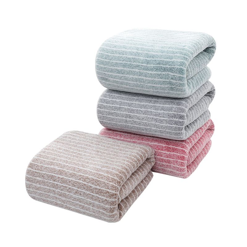 Striped coral fleece Bathroom Towel Micro fiber Set Bath Luxury Towel