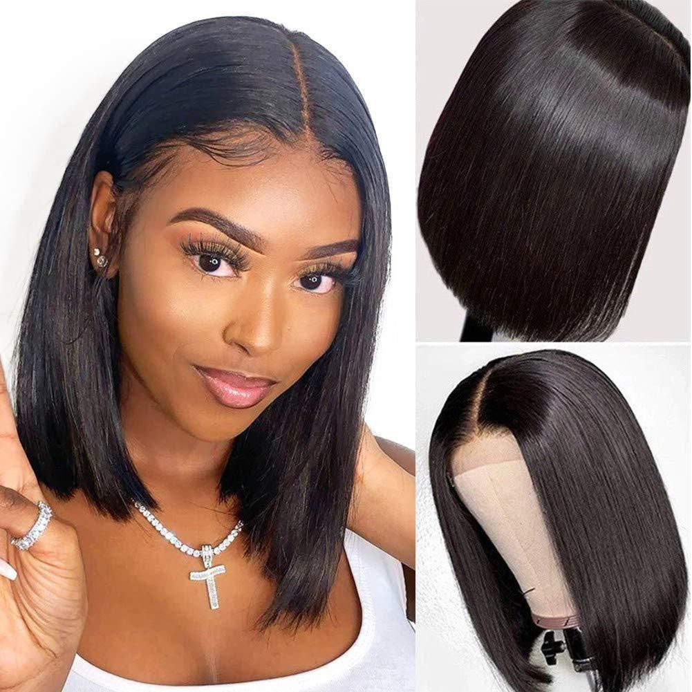 10A 13x4 Lace Frontal Bob Wig Straight Natural