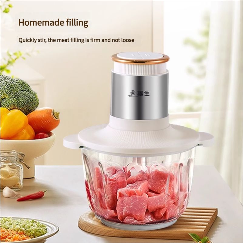 Watson -Household meat grinder stainless steel glass multi-function vegetable stuffing machine garlic mincer food processor