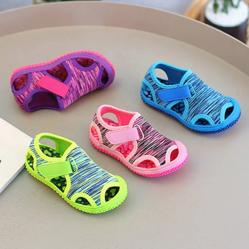 Boys Girls Sandals Childrens Aqua Sport Sandals Soft Non-slip Shoes Kids Outdoor Beach Water Shoes