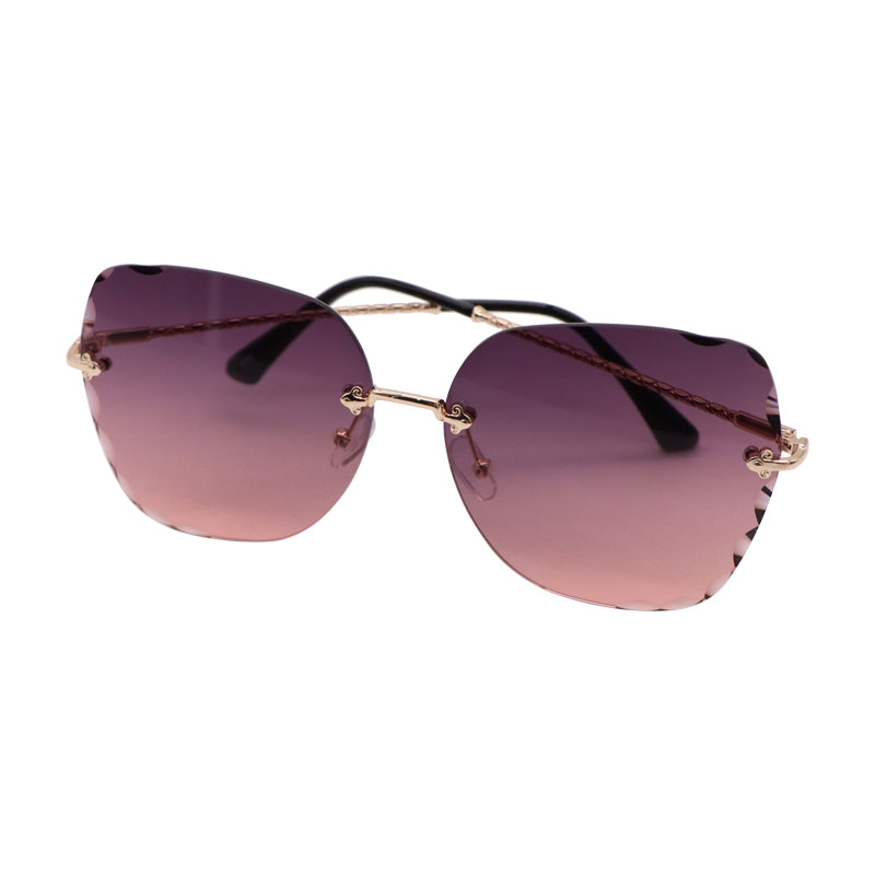 419 Round Sunglasses Women Brand Designer Gradient Fashion Sun Glasses Female Rimless Metal Oculos De Sol luxury designer