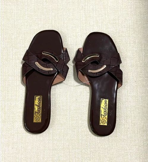 Women's Slippers Open Toe Casual Flat Sandals Beach Flip Flops  Sizeiable Summer Slippers
DARK BROWN,SIZE(39)