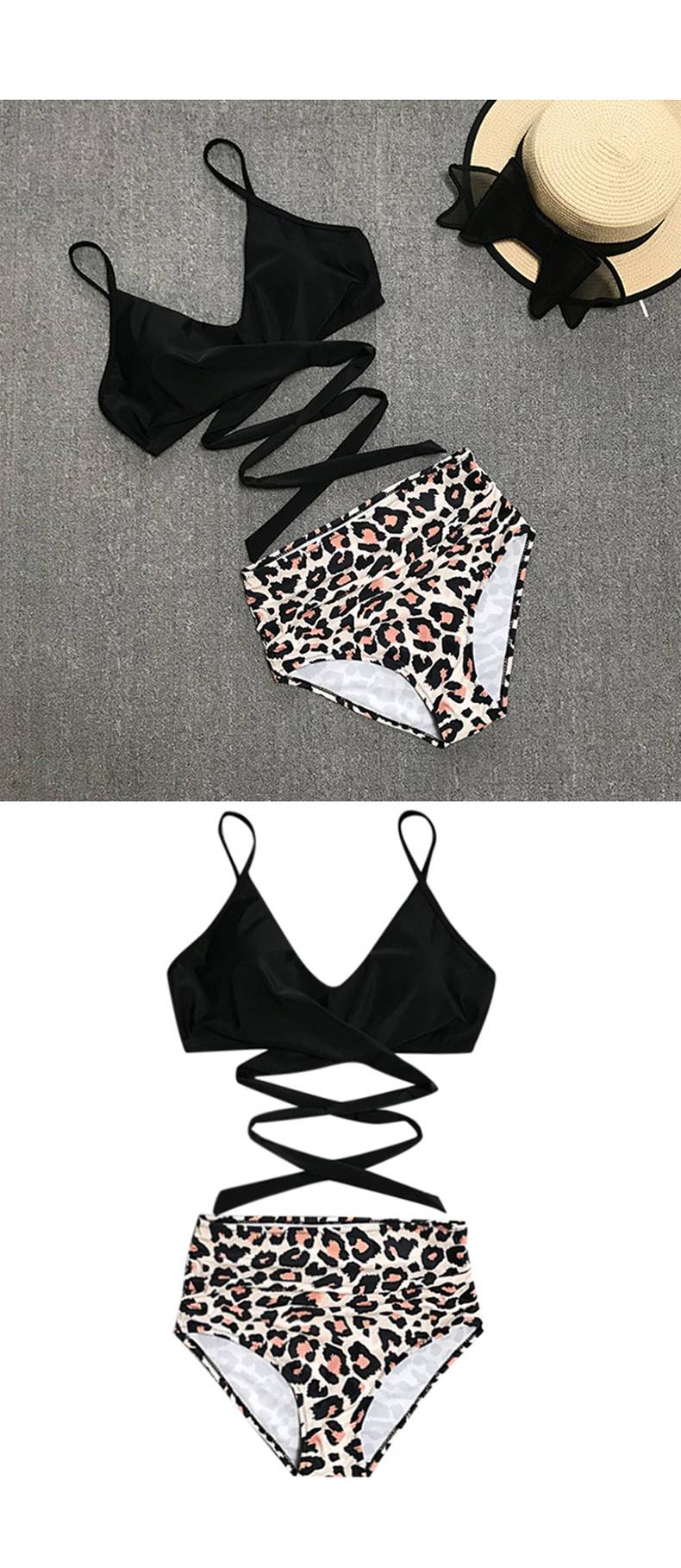 21520 Women Wrap Bikini Set Push Up High Waisted 2 Piece Swimsuits