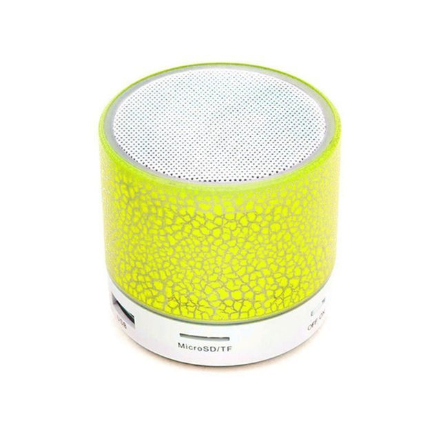 A9 Mini Portable Speaker Bluetooth Wireless Car Audio Dazzling Crack LED Lights Subwoofer Support TF Card USB Charging For PC