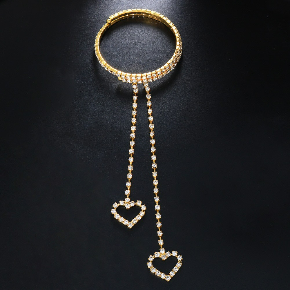 Gold silver female exaggerated diamond love arm chain CRRshop free shipping  women best sale new fashion