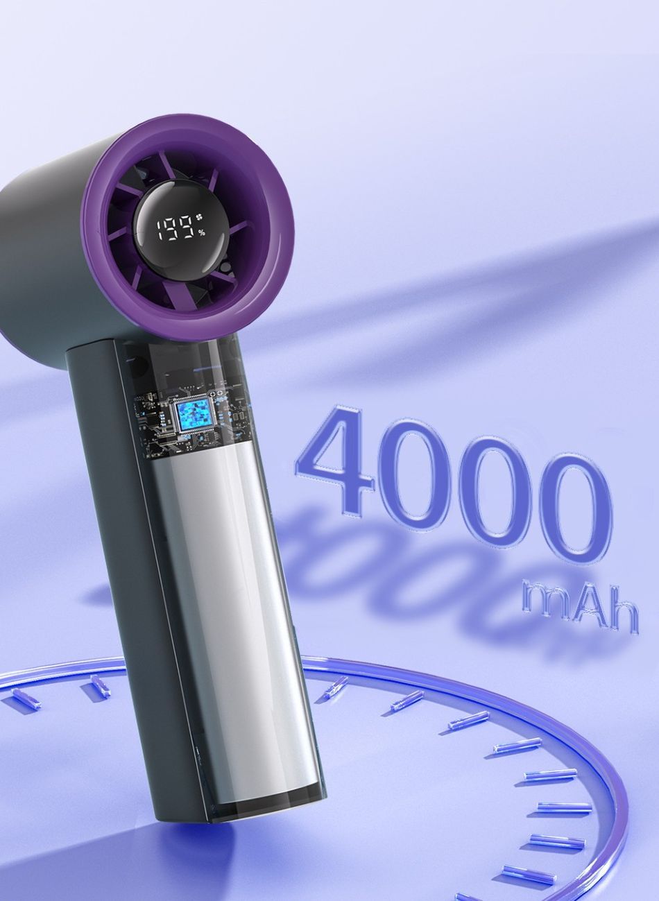 Fan small wind cannon high-speed handheld fan USB charging 100-speed turbine high wind power mini and convenient