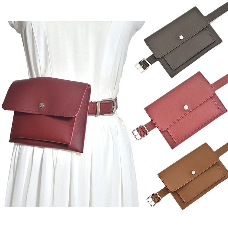 Classic Trendy Waist Bags Fashion Women Belt Pack Vintage Mini Bags Pu