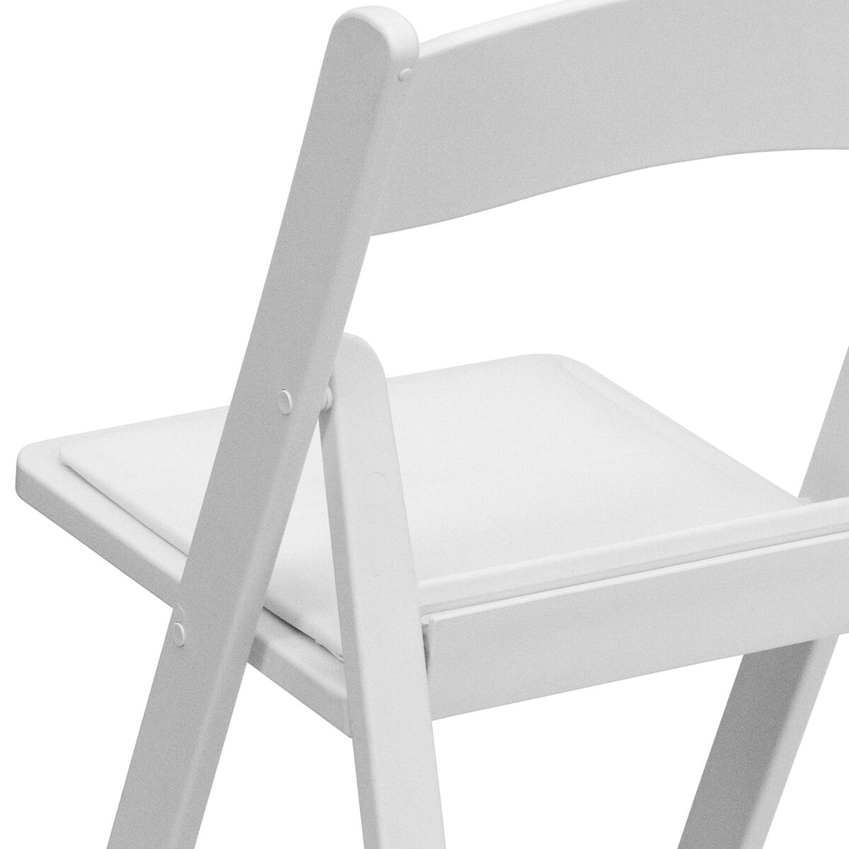 Indoor/Outdoor Lightweight Wood Folding Chair with Vinyl Padded Seat