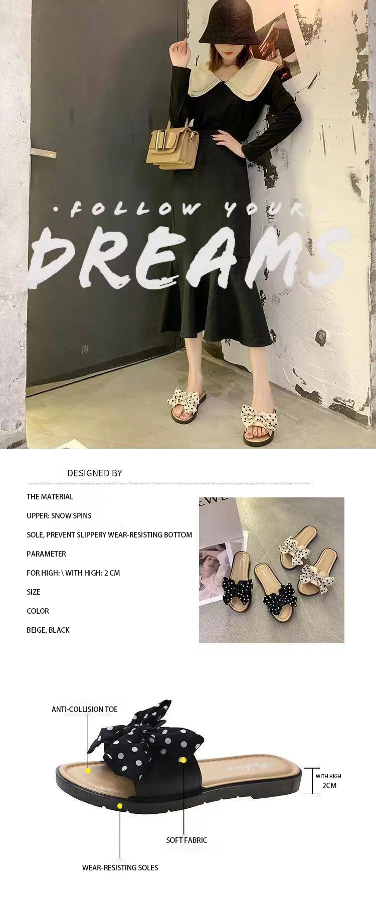 All-match non-slip one-word sandals and slippers
