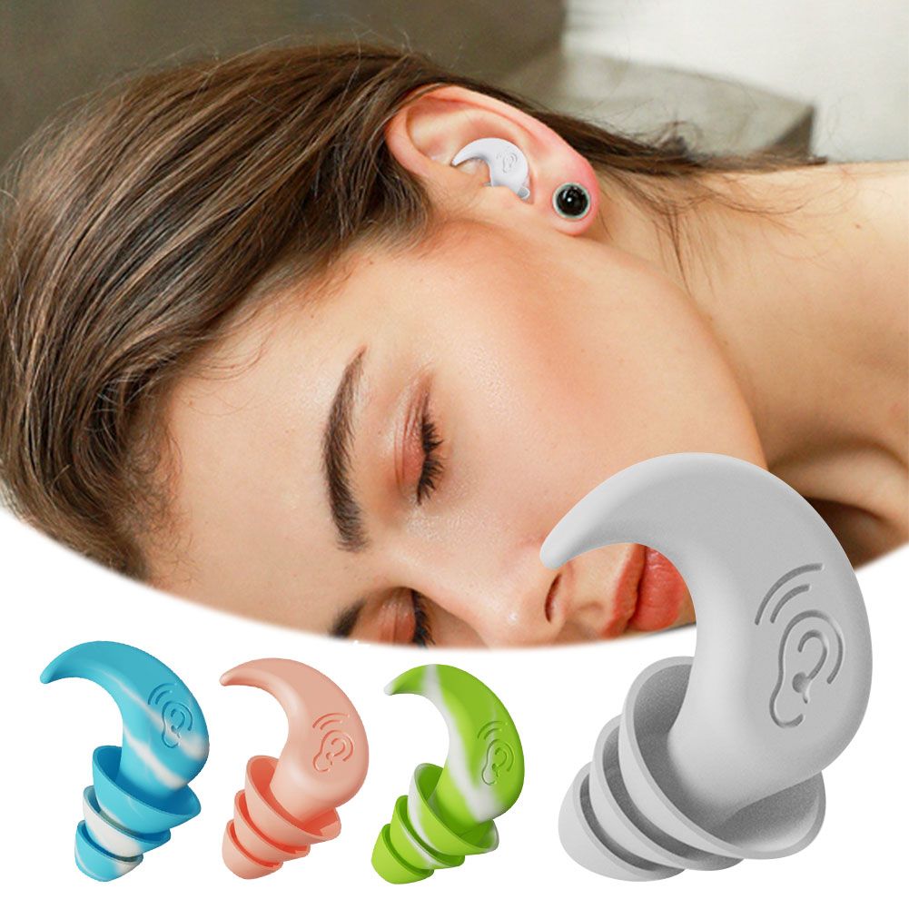 JX-2008 Anti Noise Silicone Earplugs Waterproof Swimming Ear Plugs For Sleeping Diving Surf Soft Comfort Natation Swimming Ear Protector