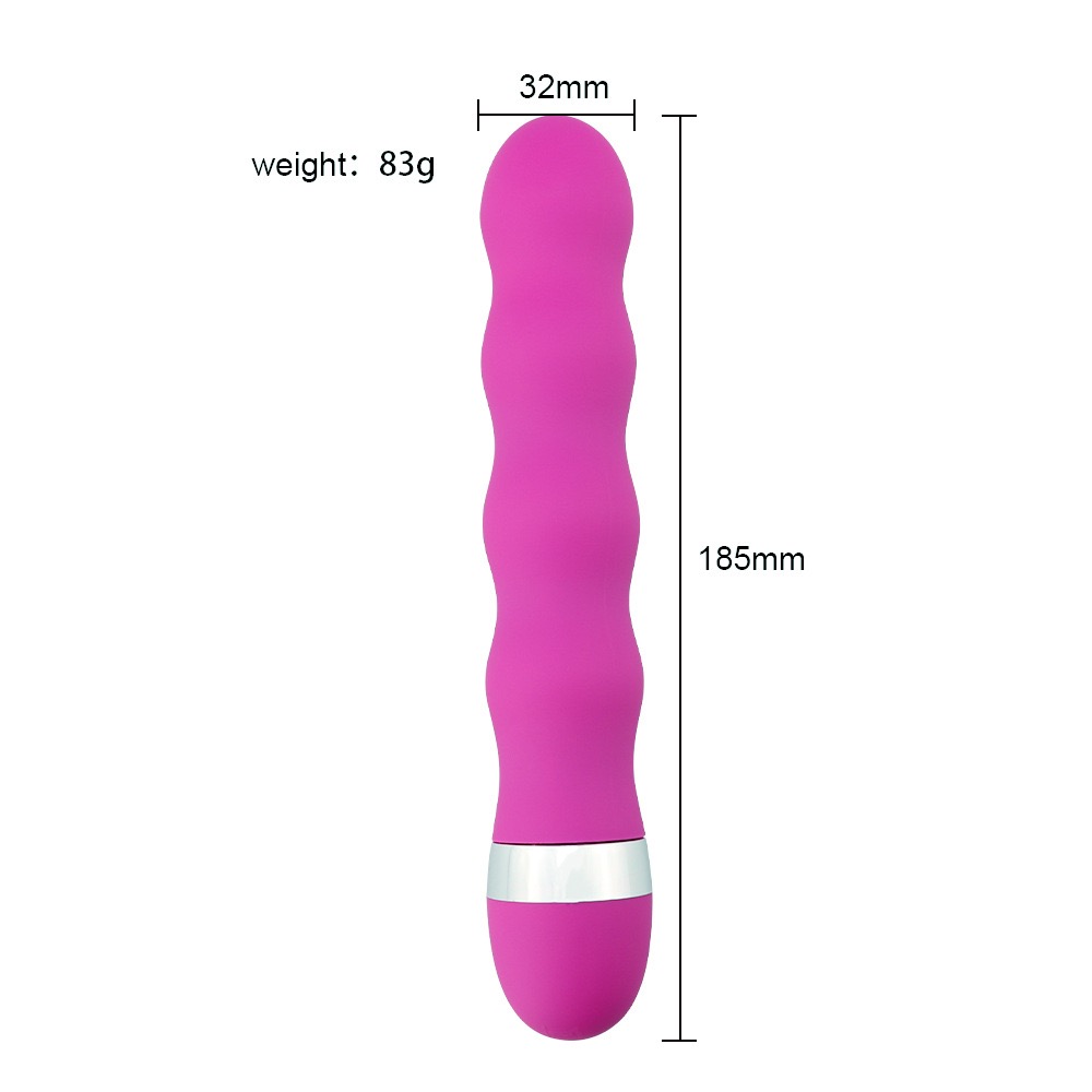 Sex Toys Adult Products Screw Thread Vibrating Spear Female Masturbation AV vibrator Silicone Sex Products Personal Care sex toys adult giftRose red
