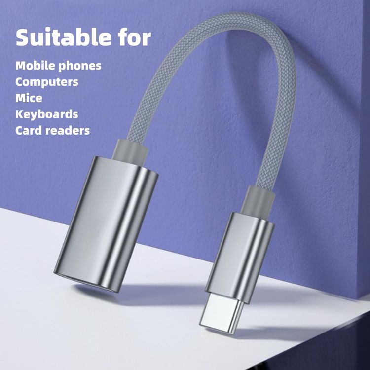 Phone LCD TYPE-C OTG converter , mobile phone 2-in-1 adapter cable, USB card reader CRRSHOP digital phone parts TYPE-C to USB 3.0 OTG Converter