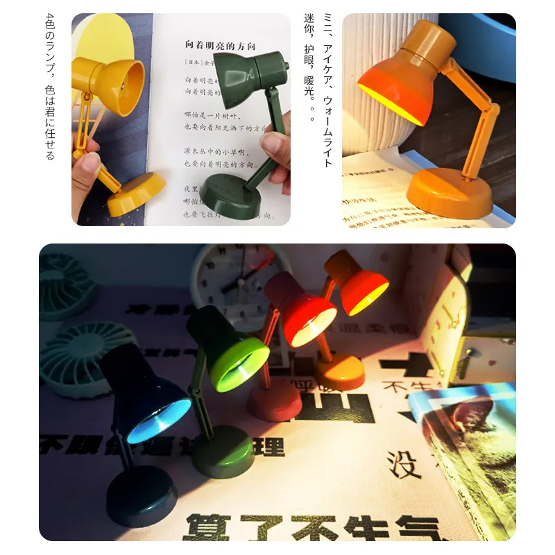 AJJP0025 Cute Mini LED Table Lamp Removable Portable Reading Auxiliary Desk Lamp Bookmark Tools Kawaii Stationery School Supplies