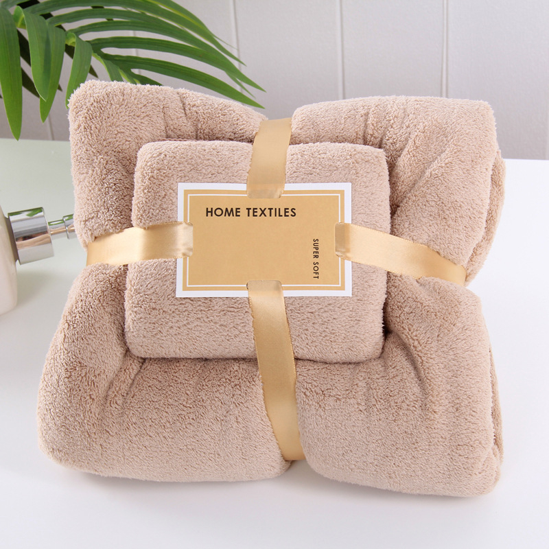 Coral Fleece Absorbent Hair Swimming Face Hand Bath Towel Sets Microfibre Towels Bathroom Towels Microfiber Set

