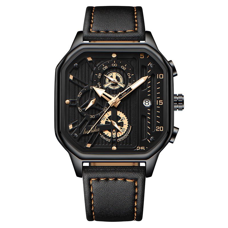 Fashion Men's Watch Simple Men's Watch with Belt Pin Buckle, Quartz Watch
