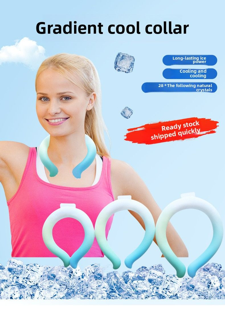 Summer product new upgrade  hot-selling gradual change neck ice ring unisex ice collar cooling ring