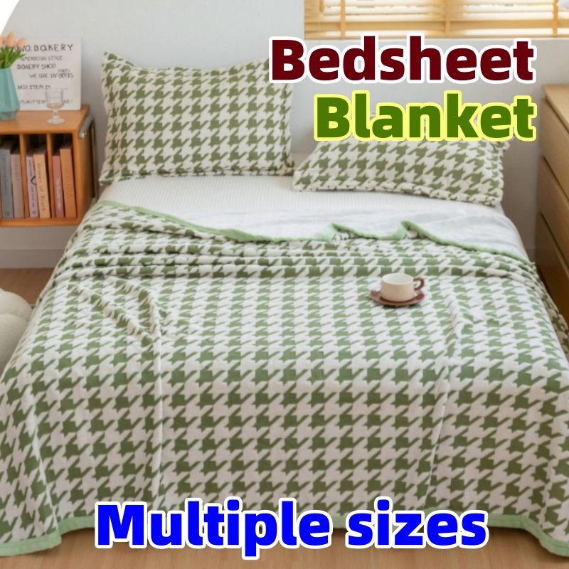 Luxury Thickened blanket, milk velvet bed sheet, coral flannel, plush mattress, nap shawl small blanket free shipping soft and comfortable