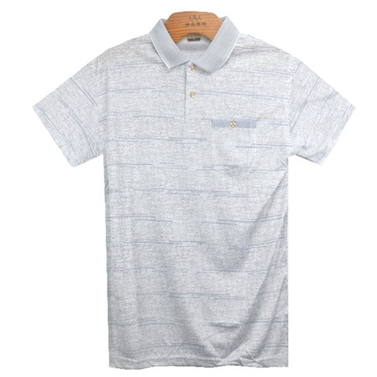 Fashion Men's fashion casual cotton sports short-sleeved T-shirt polo shirt