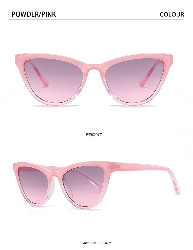 6769 Y2K Cat Eye Sunglasses Women Metal Hinge Cat Eye Mirror Lenses Unisex Elvis Retro Sun Glasses Female Oculos