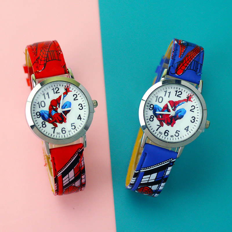 Cartoon Kids Watches 30M Waterproof Cool Pattern Leather Strap Children Wristwatch Boys Babys Gift Montre Enfant 2021