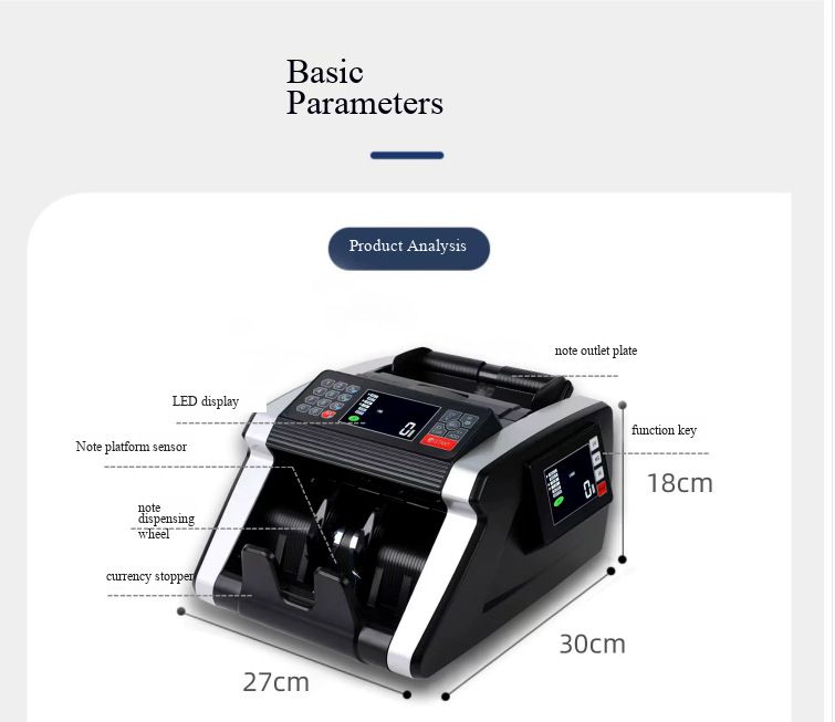 USB Rechargeable Global Currency Bill Detector, Portable Mini Counterfeit Banknote Checker, Support Dollar Euro Ringgit Baht Dong  Money, Convenient Cash Validator for Store Office Travel