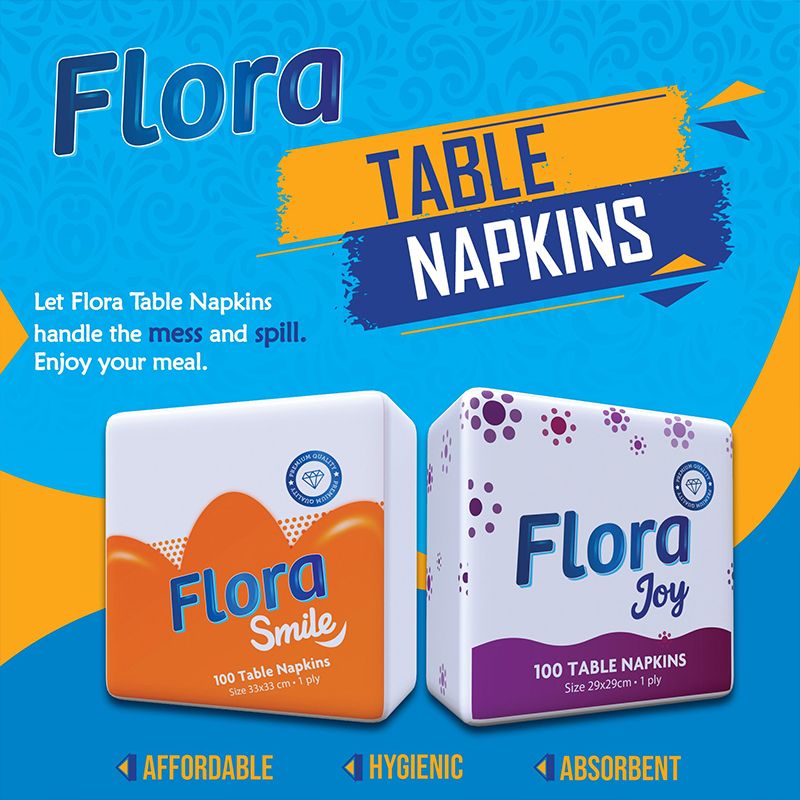 Flora Joy Table Napkin: 1PLY - 29cm 