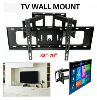 32" - 70" Full Motion TV Wall Mount Double Arm Rack Swivel Cable Management TV Sliding Wall Mount Brackets