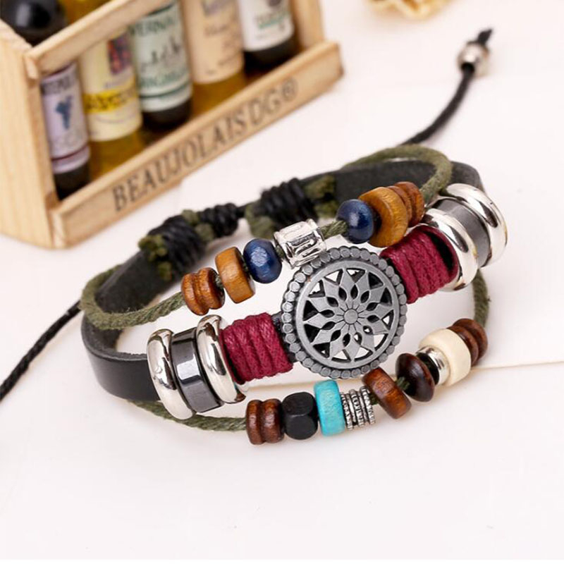 Women Lady Bohemia Wind Beaded Multi-layer Hand Woven Bracelet Jewelry