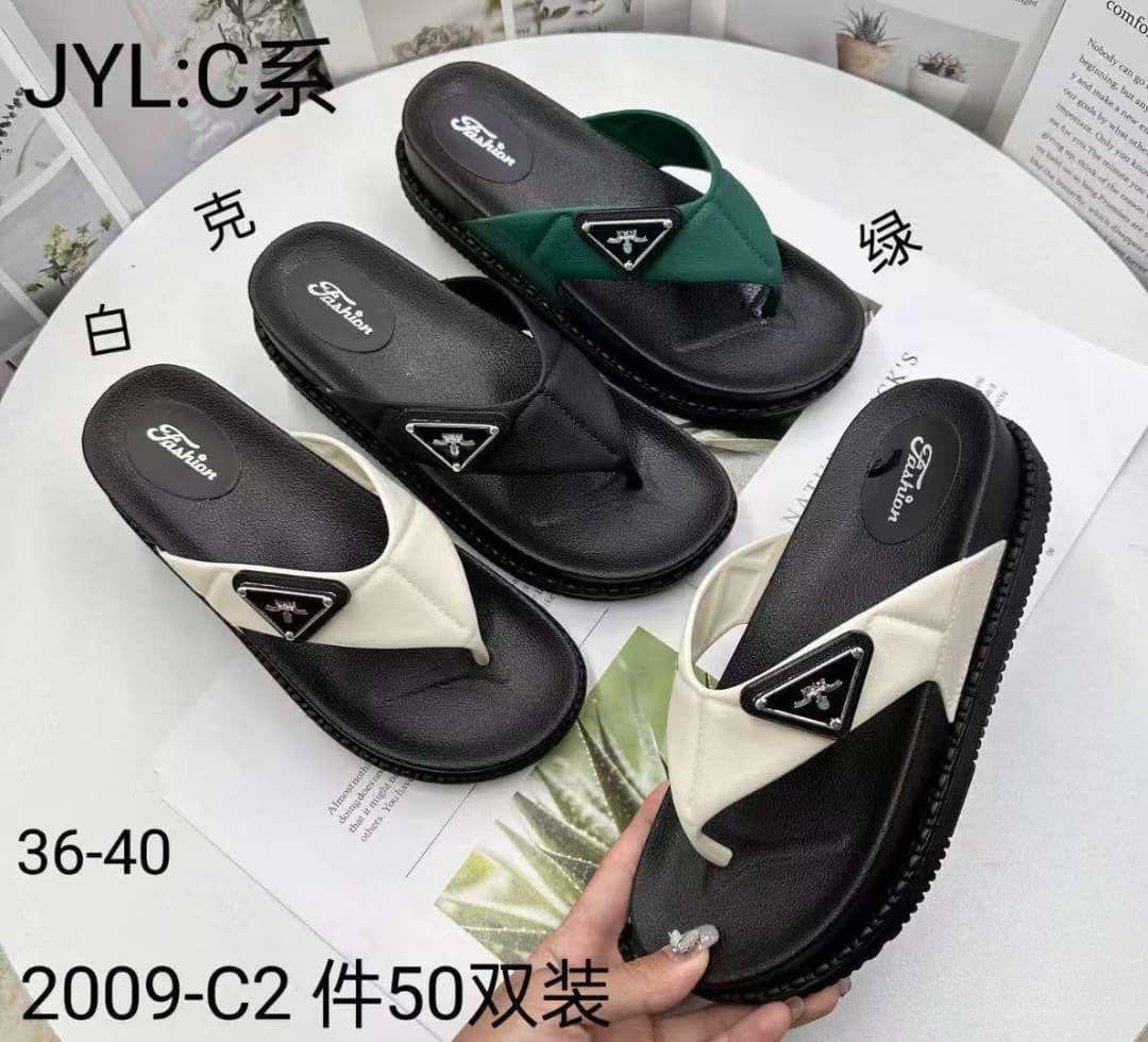 FASHION Women's Shoes Slipper Flat Casual Women's Slide Slippers Sandals Slipper Women - BLACK