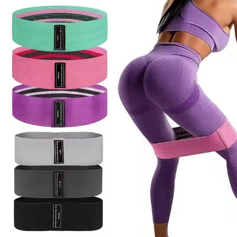 Fabric Hip Resistance Bands, 3 Levels Workout Loop Bands for Glute, Squat, Yoga, Exercise, Non-Slip Booty Bands Set for Legs and Butt Training
