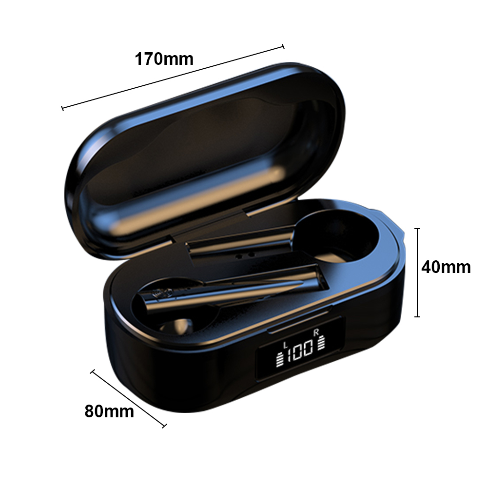 True Wireless Earpods Bluetooth 5.0 Music Sport Earphones Bass Earbuds Power Display Earphone