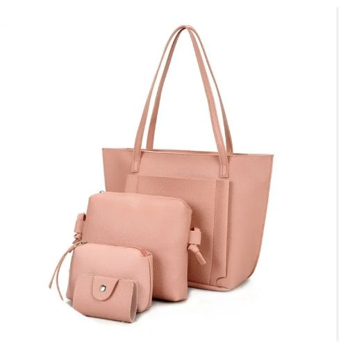 2024 custom ladies bag set tote bags 4 pieces set handbag 4 in 1 handbag set women bag