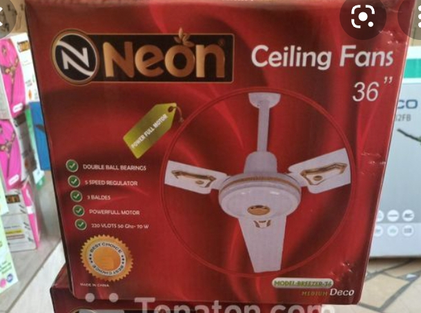 Neon Ceiling Fan 36"