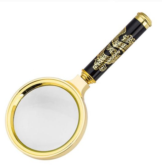 Handheld Classic Magnifying Glass 8Times Magnification Reading Jewelry Magnifier Zoom in Clearly