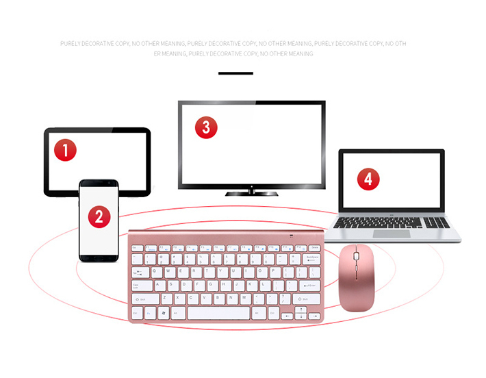 108S 2.4G Wireless Keyboard and Mouse Protable Mini Keyboard Mouse Combo Set For Notebook Laptop Mac Desktop PC Computer Smart TV PS4