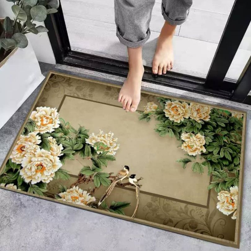 Living Room Non-Slip Floor Mat Entry Carpet Entry Door Mats Household Foot Mats 60cmX40cm
