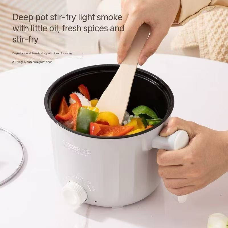 Student Dormitory Multi-function One-piece Electric Cooking Pot Home Use Knob Non-stick Pot Small Instant Noodles Pot Electric Pot