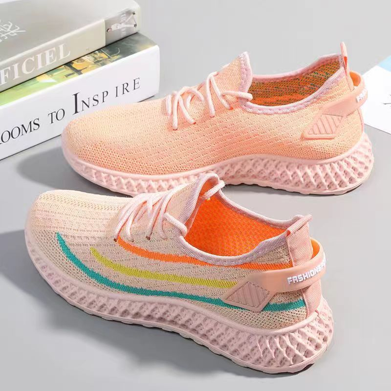 H06 Women Casual Shoes Breathable Mesh Platform Sports Shoes