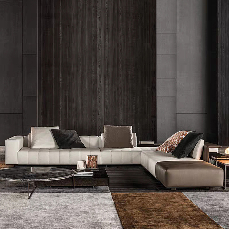 FFLRS027 Modern Technology Fabric Sectional Sofa Set 7 Seater Modular Corner Sectional Couches Living Room Furniture Sets Reversible L Shape Couch Set