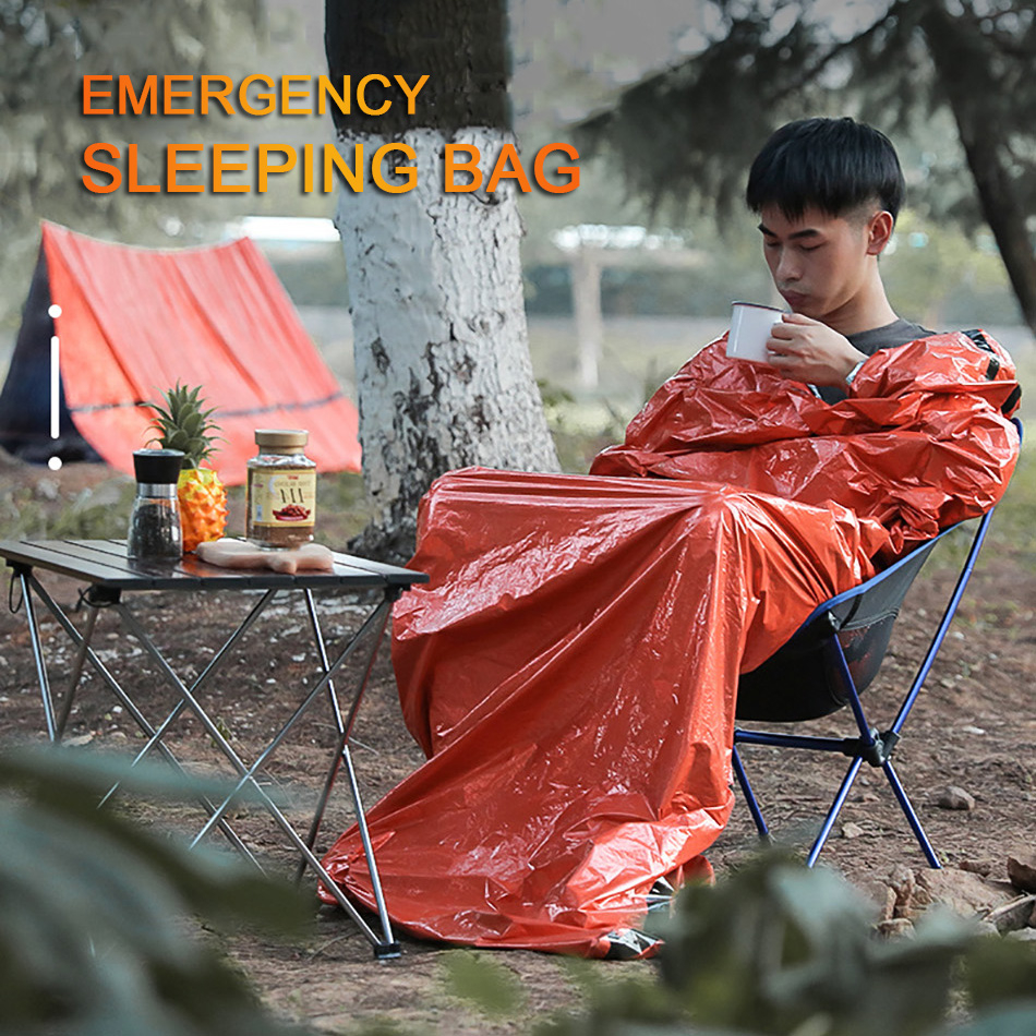 Emergency Sleeping Bag Self Defense Waterproof Lightweight Survival Blanket Bags Tactical First-aid Kit Camping Tent Hiking Outd