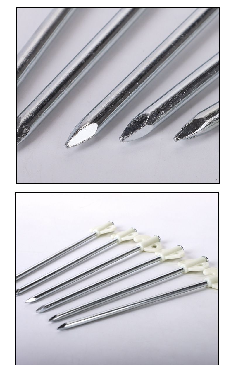 6pcs Tent Stakes Heavy Duty Metal Ground Stake Camping Nails Pop Up Pegs Luminous Garden Stable Fixed Anchor Hook for Outdoor Pile Tarp Traveling Hiking Gear Equipment 8-inch 20CM
