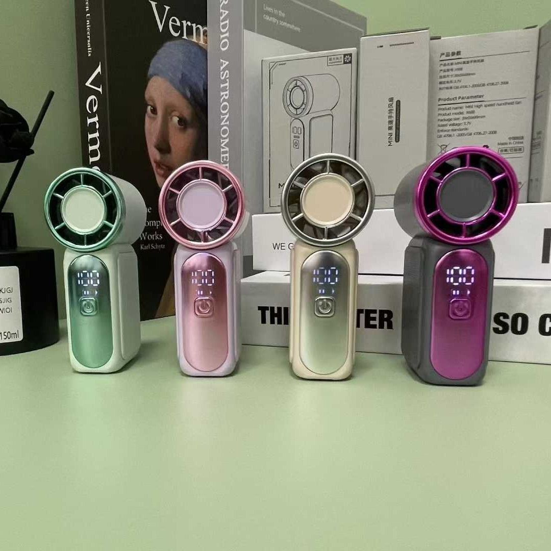 High-Speed Mini Handheld Fan, USB Turbo Powerful Pocket Fan, Outdoor Portable On-the-Go Small Fan for Daily & Outdoor Use