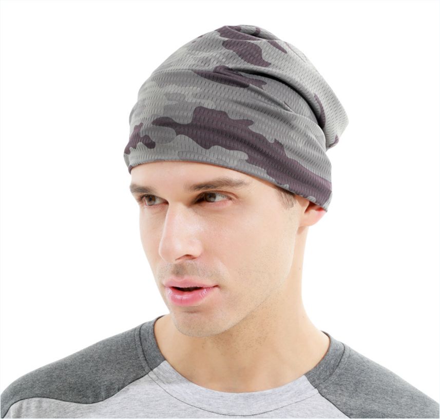 Ice Silk Sunscreen Riding Hat Men's Breathable Quick-Drying Cool-Feeling Sports Outdoor Headscarf Pullover Thin Baotou Nightcap