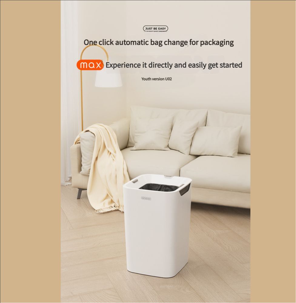 Automatic Trash Can, 16 L Self Sealing and Self-Changing Smart Trash Can, Motion Sensor, Touchless Garbage can with lid for Kitchen Bathroom Office, 7 Refill Rings