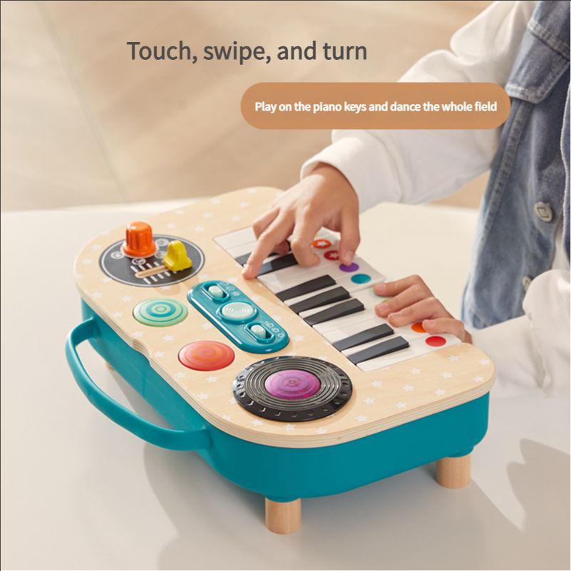 Children's dynamic DJ table baby educational toys boys and girls kindergarten multifunctional early education toys musical instrument gift